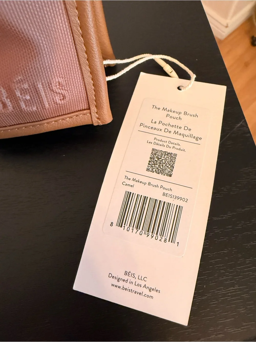 BEIS The Makeup Brush Pouch in Camel